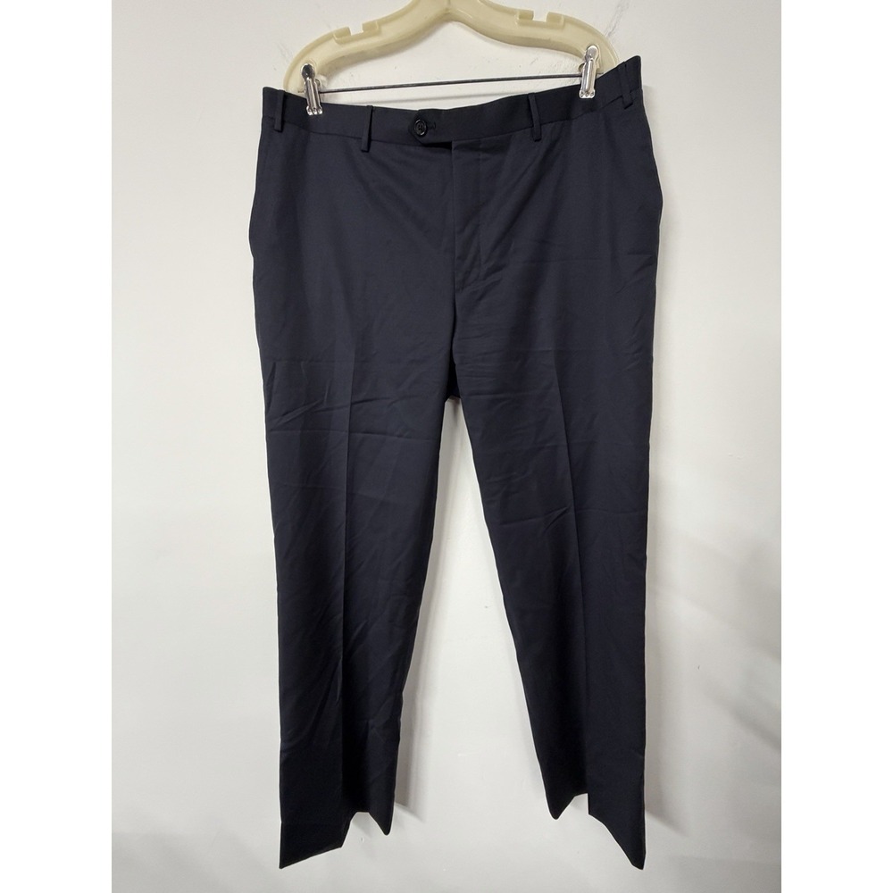 Corneliani Master Men's 40X32 Dark Navy Blue Italian Wool Dress Pants‎ Trousers